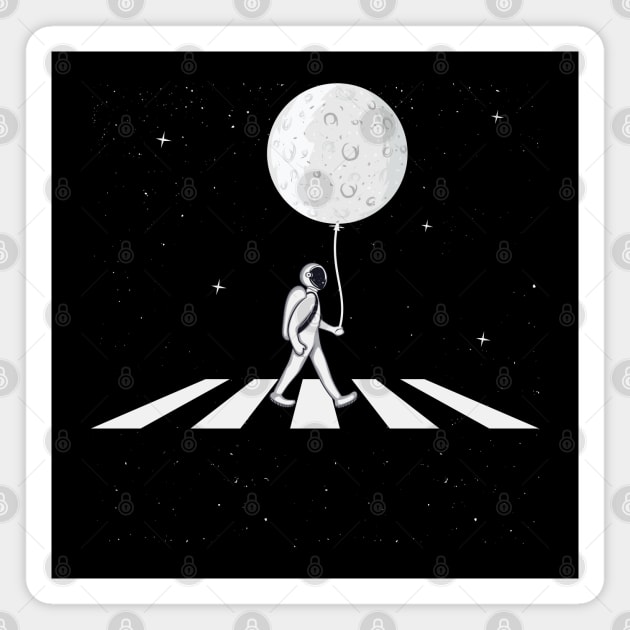 Walk With The Moon Astronaut Magnet by Mako Design 